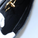 CHANEL Matelasse Chain Shoulder Bag Caviar Skin Black Gold CC Auth ki5432-22
