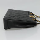 CHANEL Matelasse Chain Shoulder Bag Caviar Skin Black Gold CC Auth ki5432-4