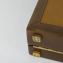 LOEWE Anagram Attache Case Hand Bag Leather Beige Auth ki5434-15