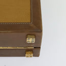 LOEWE Anagram Attache Case Hand Bag Leather Beige Auth ki5434-16