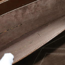 LOEWE Anagram Attache Case Hand Bag Leather Beige Auth ki5434-20