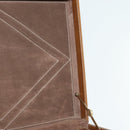 LOEWE Anagram Attache Case Hand Bag Leather Beige Auth ki5434-22