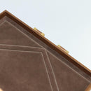 LOEWE Anagram Attache Case Hand Bag Leather Beige Auth ki5434-24