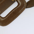 LOEWE Anagram Attache Case Hand Bag Leather Beige Auth ki5434-7