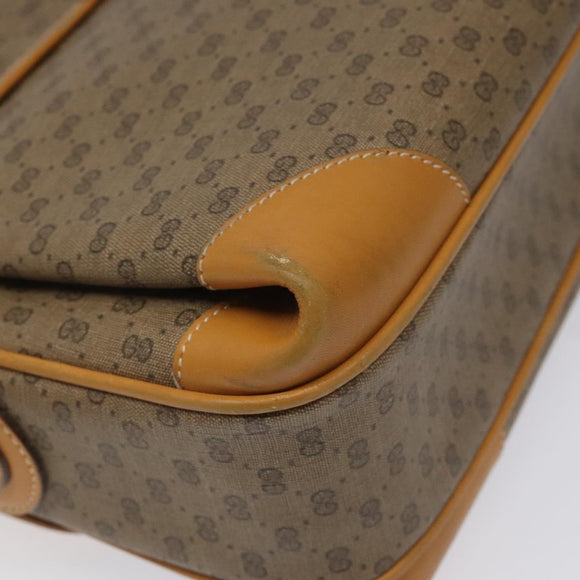 GUCCI Micro GG Supreme Shoulder Bag PVC Beige Gold 001 116 0924 Auth ki5438