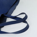 CELINE Vertical Cabas Hand Bag Leather Blue Brown Auth ki5445-7