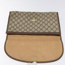 GUCCI GG Supreme Web Sherry Line Clutch Bag PVC Beige Red 156 01 031 Auth ki5446-8