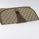 GUCCI GG Supreme Web Sherry Line Clutch Bag PVC Beige Red 156 01 031 Auth ki5446-5