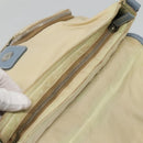 PRADA Shoulder Bag Nylon Leather Beige Auth ki5455-13