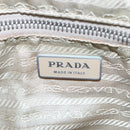PRADA Shoulder Bag Nylon Leather Beige Auth ki5455-17