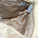 PRADA Shoulder Bag Nylon Leather Beige Auth ki5455-16