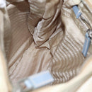 PRADA Shoulder Bag Nylon Leather Beige Auth ki5455-17