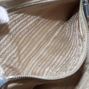 PRADA Shoulder Bag Nylon Leather Beige Auth ki5455-20