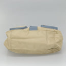 PRADA Shoulder Bag Nylon Leather Beige Auth ki5455-7