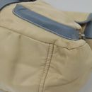 PRADA Shoulder Bag Nylon Leather Beige Auth ki5455-7