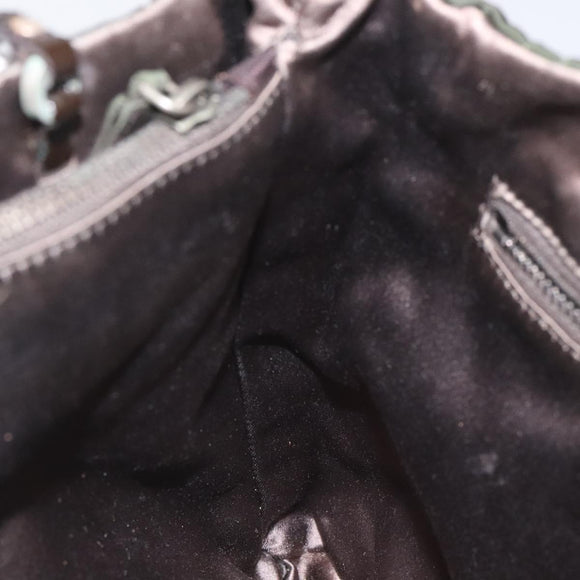 PRADA Hand Bag Nylon Khaki Auth ki5477
