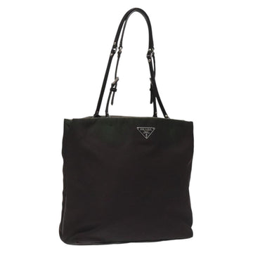 PRADA Hand Bag Nylon Khaki Auth ki5477