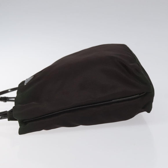 PRADA Hand Bag Nylon Khaki Auth ki5477
