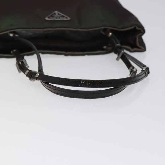 PRADA Hand Bag Nylon Khaki Auth ki5477