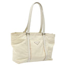 PRADA Hand Bag Nylon White Silver Auth ki5482-1