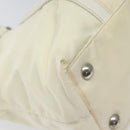 PRADA Hand Bag Nylon White Silver Auth ki5482-16