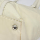 PRADA Hand Bag Nylon White Silver Auth ki5482-17