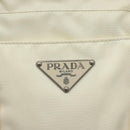 PRADA Hand Bag Nylon White Silver Auth ki5482-18