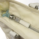 PRADA Hand Bag Nylon White Silver Auth ki5482-9