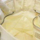 PRADA Hand Bag Nylon White Silver Auth ki5482-21