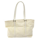 PRADA Hand Bag Nylon White Silver Auth ki5482-2