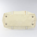 PRADA Hand Bag Nylon White Silver Auth ki5482-5