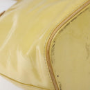 LOUIS VUITTON Monogram Vernis Houston Hand Bag Lime Yellow M91055 LV Auth ki5489-16