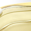 LOUIS VUITTON Monogram Vernis Houston Hand Bag Lime Yellow M91055 LV Auth ki5489-10