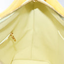 LOUIS VUITTON Monogram Vernis Houston Hand Bag Lime Yellow M91055 LV Auth ki5489-19
