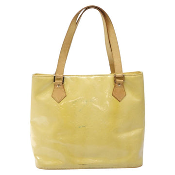 LOUIS VUITTON Monogram Vernis Houston Hand Bag Lime Yellow M91055 LV Auth ki5489 - 0