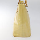 LOUIS VUITTON Monogram Vernis Houston Hand Bag Lime Yellow M91055 LV Auth ki5489-3