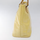 LOUIS VUITTON Monogram Vernis Houston Hand Bag Lime Yellow M91055 LV Auth ki5489-4