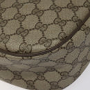 GUCCI GG Supreme Web Sherry Line Shoulder Bag PVC Beige Gold Red Auth ki5490-16