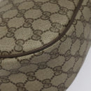 GUCCI GG Supreme Web Sherry Line Shoulder Bag PVC Beige Gold Red Auth ki5490-17