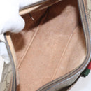 GUCCI GG Supreme Web Sherry Line Shoulder Bag PVC Beige Gold Red Auth ki5490-10