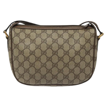 GUCCI GG Supreme Web Sherry Line Shoulder Bag PVC Beige Gold Red Auth ki5490 - 0