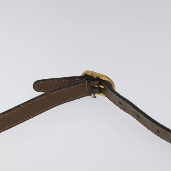 GUCCI GG Supreme Web Sherry Line Shoulder Bag PVC Beige Gold Red Auth ki5490