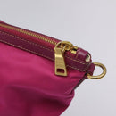 PRADA Tote Bag Nylon 2way Pink Gold Auth ki5497V-9