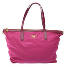 PRADA Tote Bag Nylon 2way Pink Gold Auth ki5497V-13