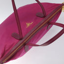 PRADA Tote Bag Nylon 2way Pink Gold Auth ki5497V-6