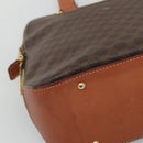 CELINE Macadam Canvas Hand Bag PVC Leather 2way Gold Brown Auth ki5507V-14