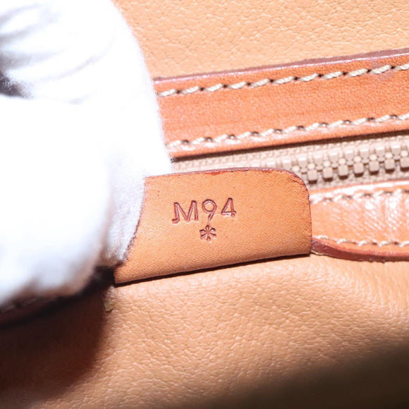 CELINE Macadam Canvas Hand Bag PVC Leather 2way Gold Brown Auth ki5507V