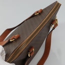 CELINE Macadam Canvas Hand Bag PVC Leather 2way Gold Brown Auth ki5507V-6