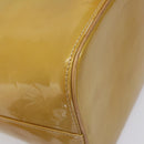 LOUIS VUITTON Monogram Vernis Houston Hand Bag Beige M91004 LV Auth ki5519-17