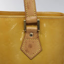 LOUIS VUITTON Monogram Vernis Houston Hand Bag Beige M91004 LV Auth ki5519-14